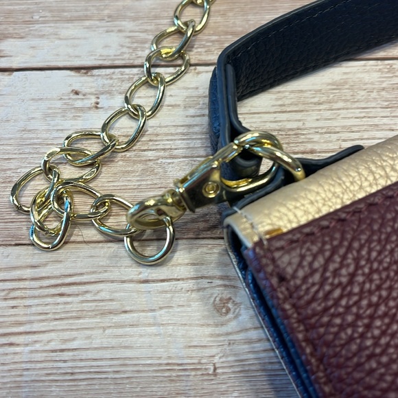 COPY - NWT Giani Bernini Wallet Clutch Crossbody Mini Handbag Gold Maroon Navy … - Picture 13 of 13